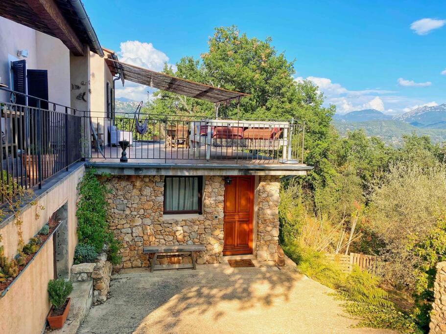 Bas De Villa Au Milieu Des Oliviers. Chateauneuf-Villevieille 外观 照片